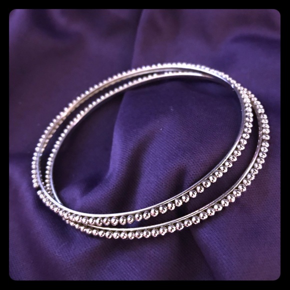 Silvertone Bangles - Picture 1 of 3
